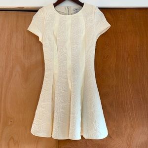 White fit and flare mini dress
